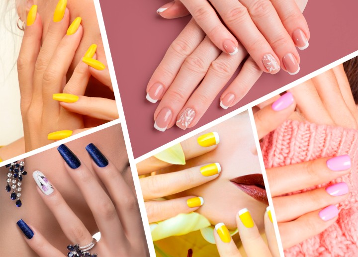 Unhas com esmaltação em gel e nail art